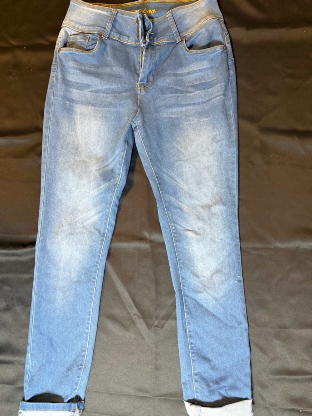BAMBOO Light Blue Ankle Jeans - Cropped Slim Fit